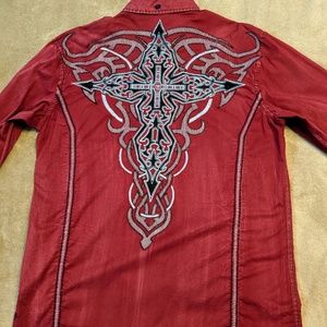 Long sleeve button down shirt.